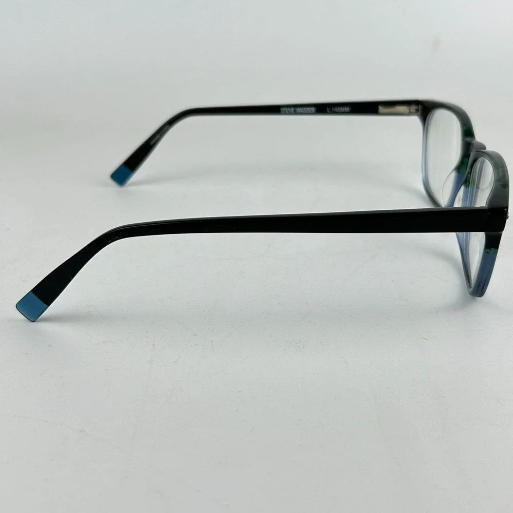 Steve Madden Patchedd Green‎ Horn Fade Women Eyeglasses Black Full Rim 52-18-145